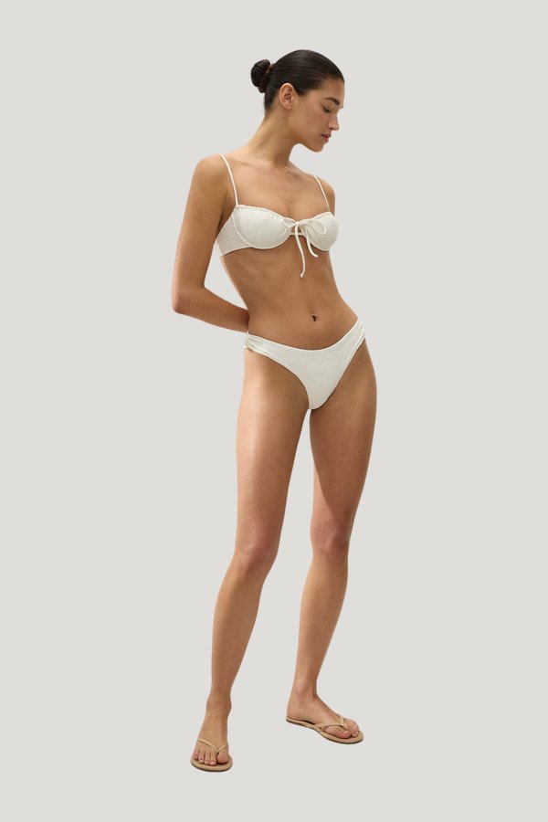 Halo Bikini Bottom Broderie Anglaise — model side