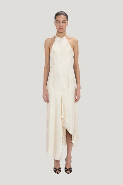 Halter Neck Midi Dress — model front