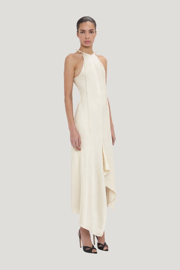 Halter Neck Midi Dress — model side