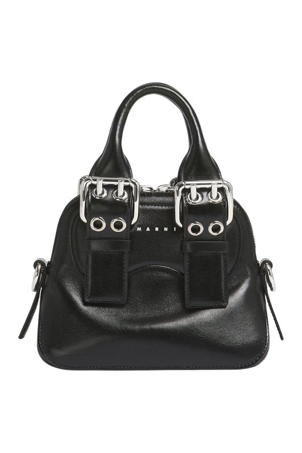 Black leather mini Belte Bag — packshot
