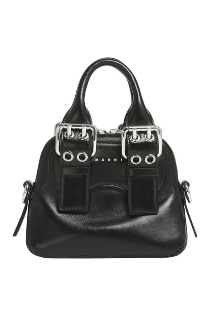 Black leather mini Belte Bag — packshot