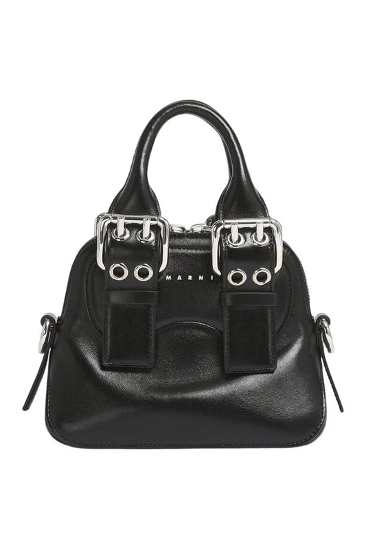 Black leather mini Belte Bag — packshot