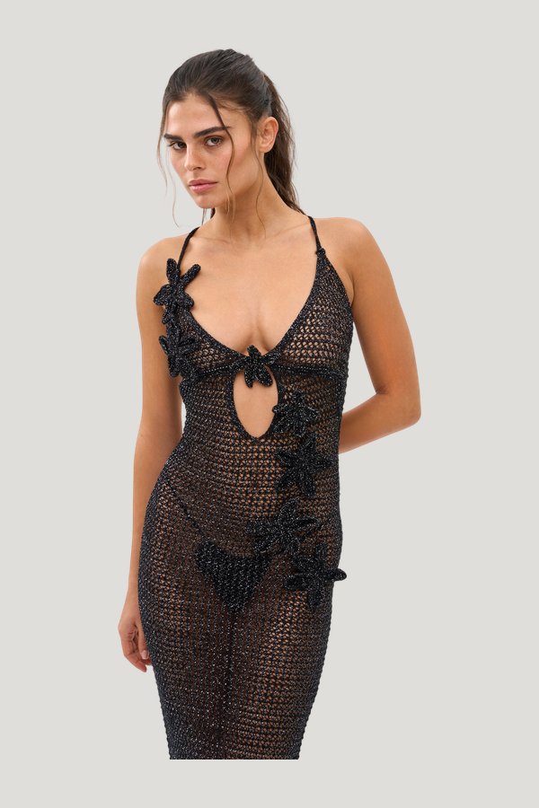 Hilsa Black - Maxi Dress — model front