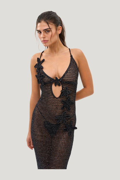 Hilsa Black - Maxi Dress — model front