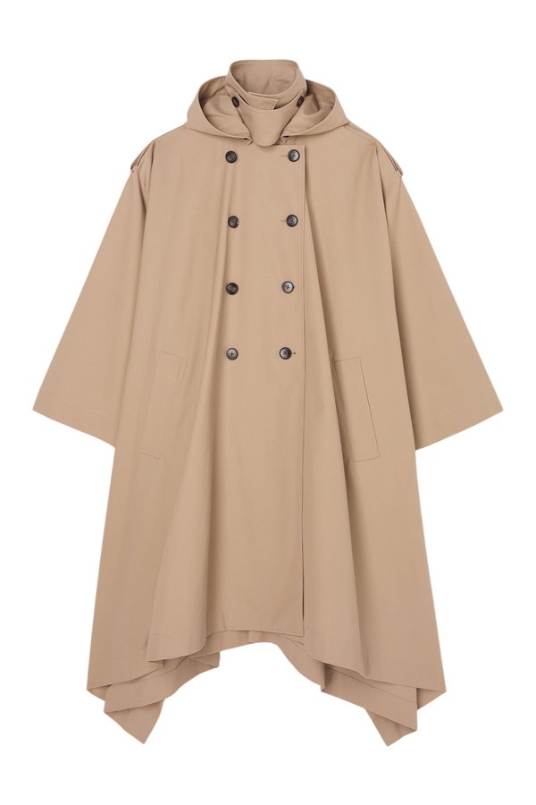 Hooded cape trenchcoat — packshot