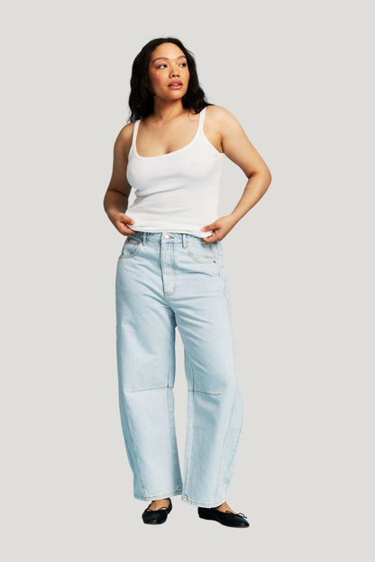 Horseshoe Jeans - Light Wash — model front
