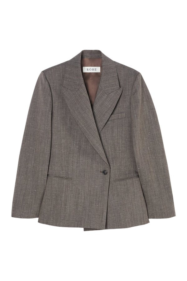 Hourglass shaped blazer | earth slub — packshot