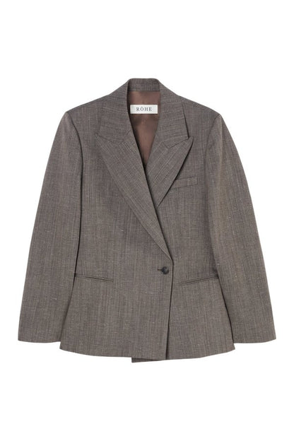 Hourglass shaped blazer | earth slub — packshot