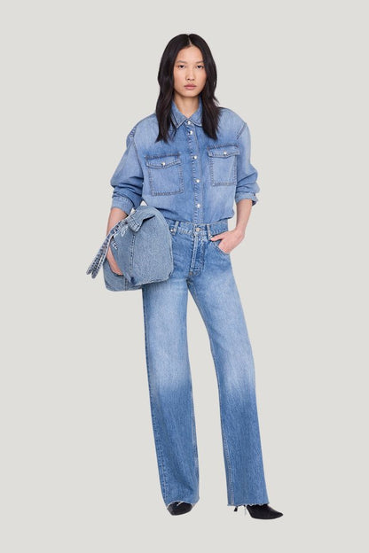 Hugh Jean 34" - Panama Blue — model front