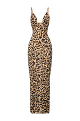 Hun Dress Beige Leopard Print — packshot