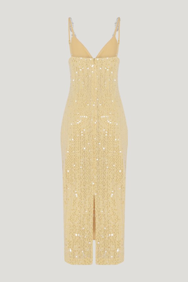 Iara Crochet Flowers Midi Dress — extra