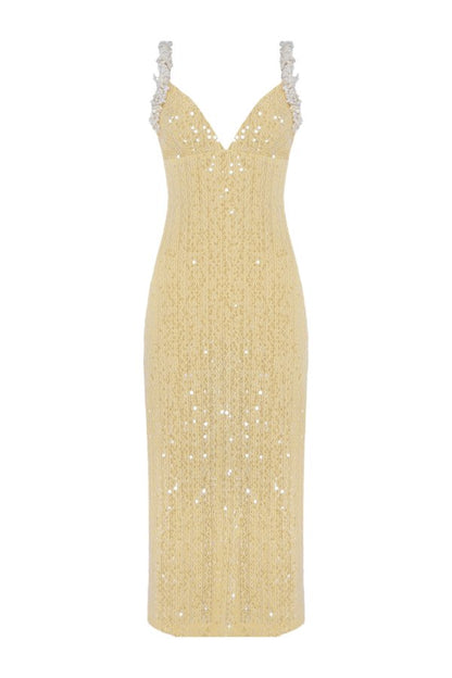 Iara Crochet Flowers Midi Dress — packshot