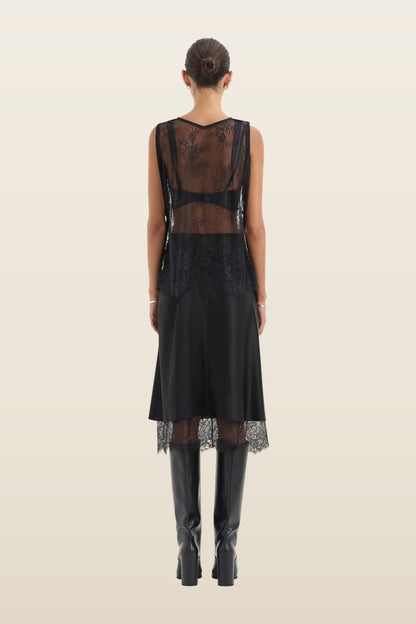 Ingrid Lace Midi Skirt — model back