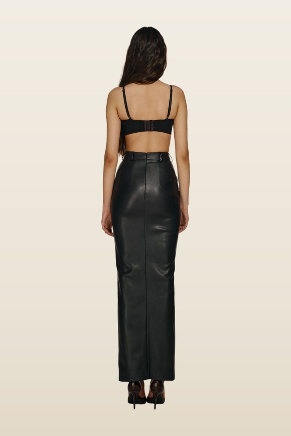 Instinct skirt in Onyx — model back