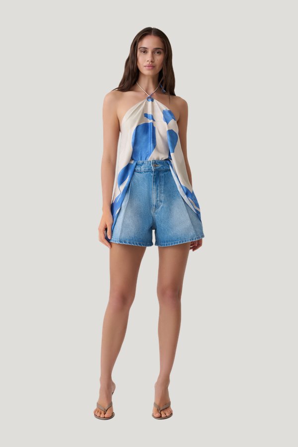 Jace A-Line Denim Shorts - Summer — model front