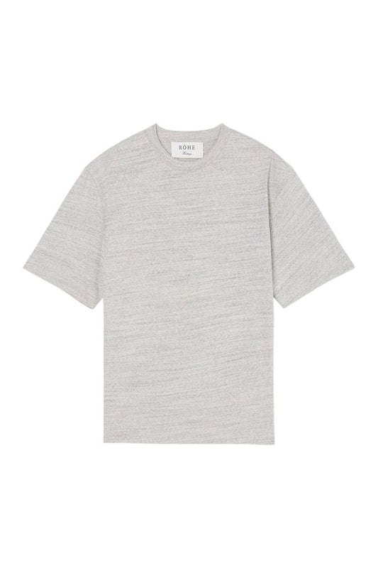 Japanese mouliné jersey t-shirt | grey mouliné — packshot