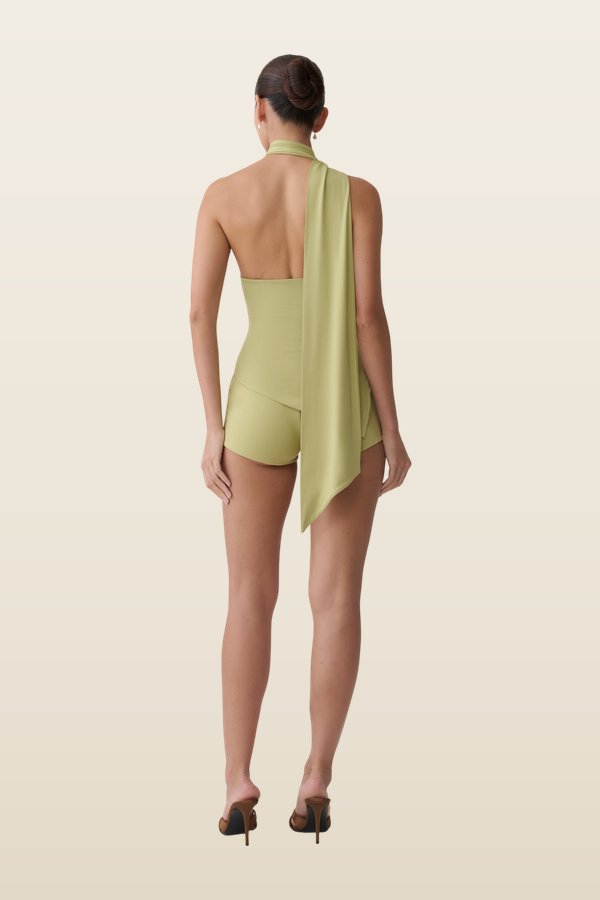 Jemma Micro Shorts - Apple — model back