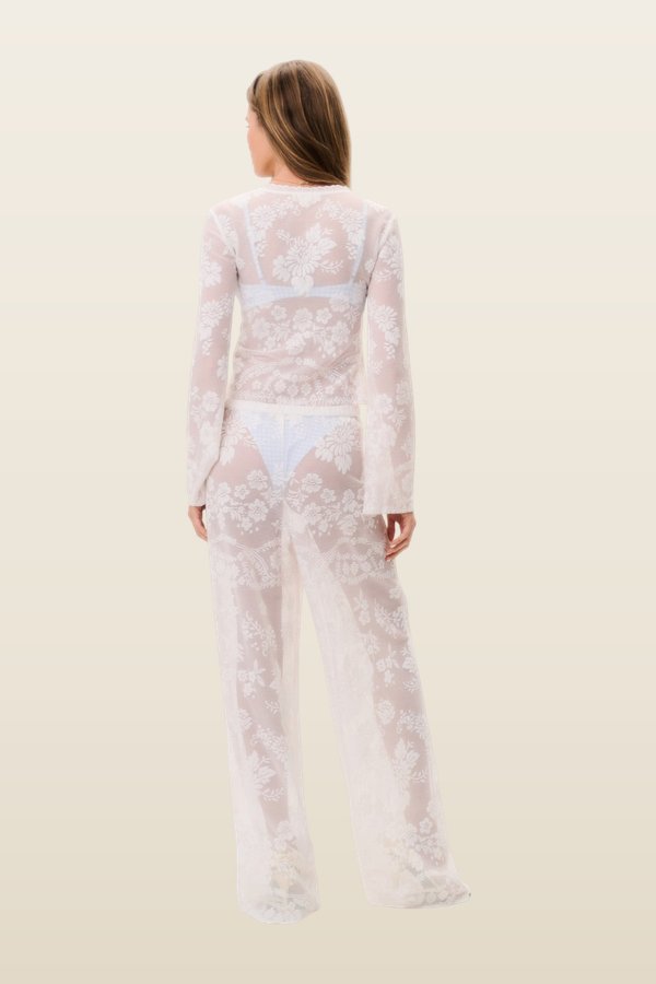 Jessia Lace Cover-Up Pant — model back