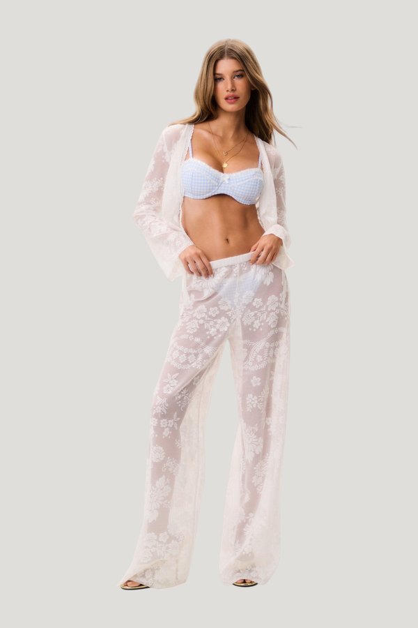 Jessia Lace Cover-Up Pant — model front