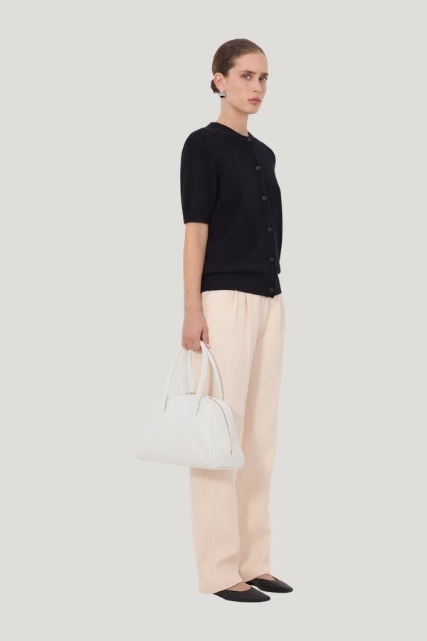 JODI Short sleeve cashmere cardigan — carry 3