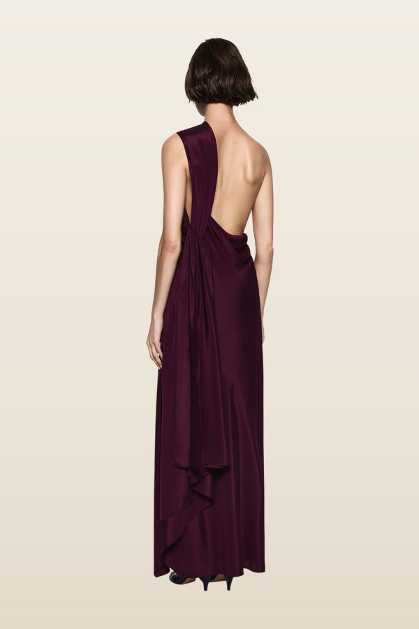 Kaftan Silk Gown — model back