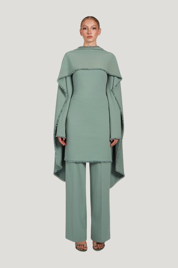 Kahlaa Trousers - Jade — model front