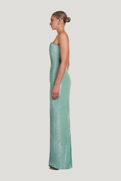 Kaida Dress - Jade — model side