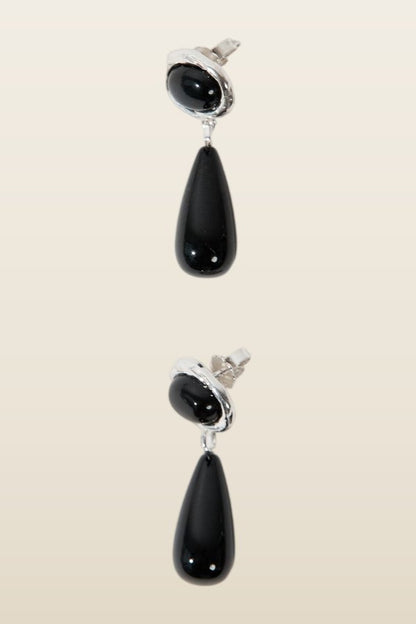 Kamma Earrings by Corali - Onyx — model back