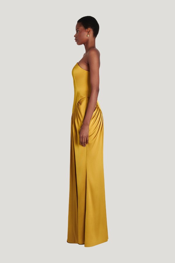Kanti Dress - Gold — model side