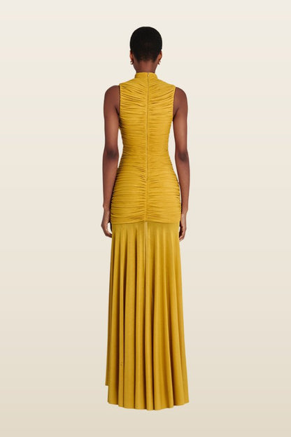 Kantika Dress - Gold — model back