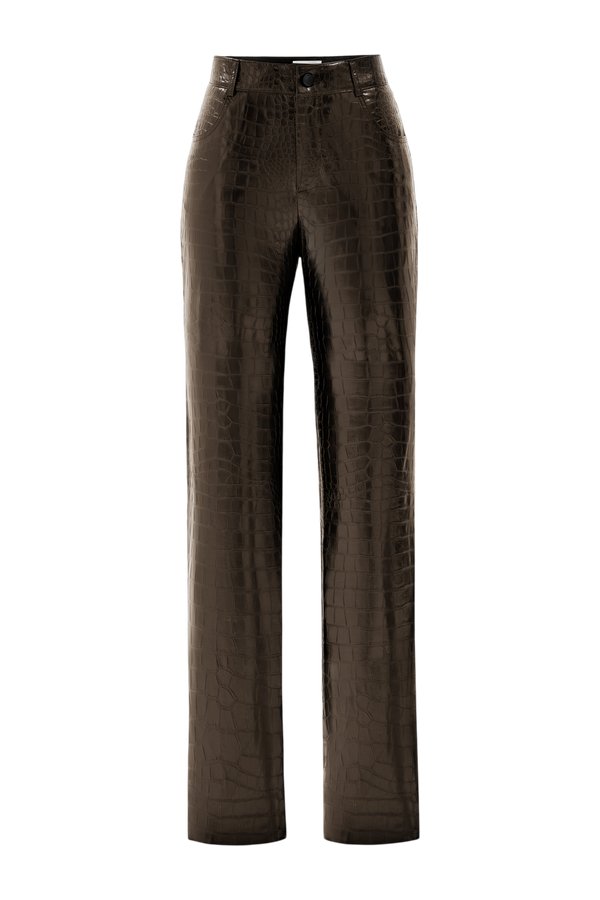 Killa pants in Brown Croc — packshot