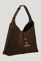 Kite Hobo Maxi - Chocolate Suede — model front