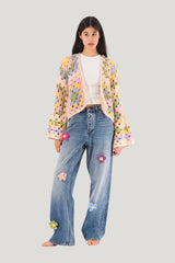Knit Flower Jeans — carry 2