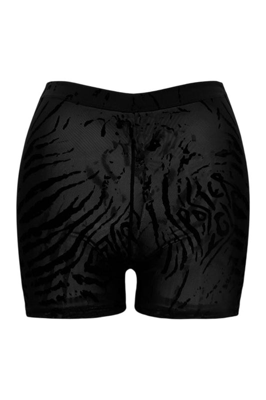 Knockout Shorts Black Zebra Print — packshot