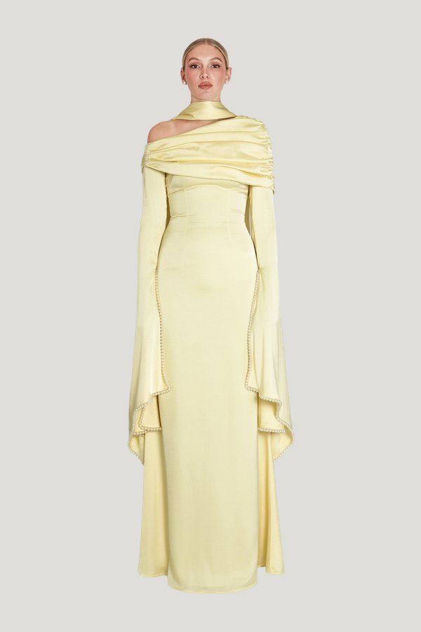 Kyra Dress - Butter — model front