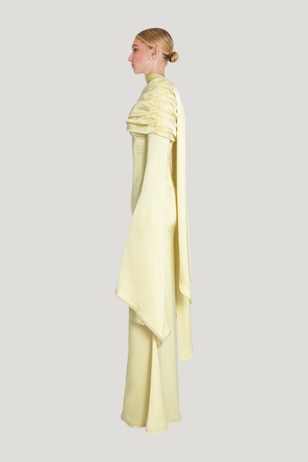 Kyra Dress - Butter — model side
