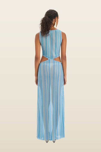 Lana Dress - Sea Breeze — model back