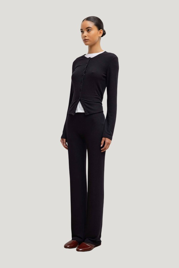 Lauren High Waist Straight Leg Pant — model side