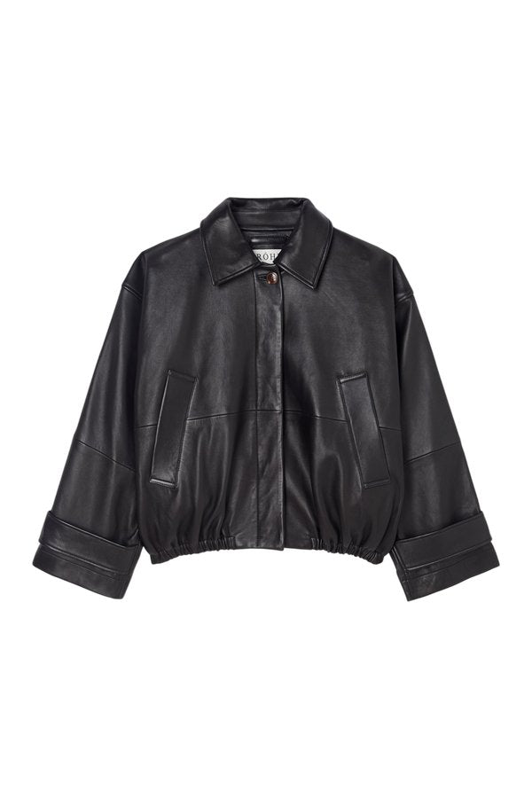 Leather blouson jacket — packshot