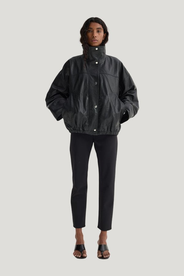 Reinvented leather jacket — model front