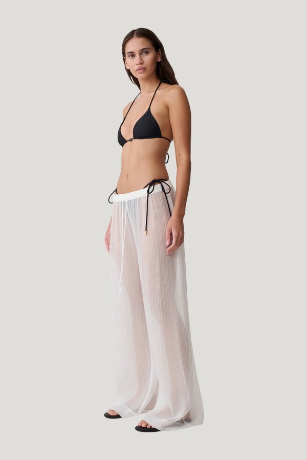 Leilani Sheer Drawstring Wide Leg Pants — carry 3