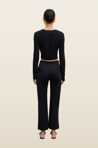 Lauren Crop Cardigan — model back