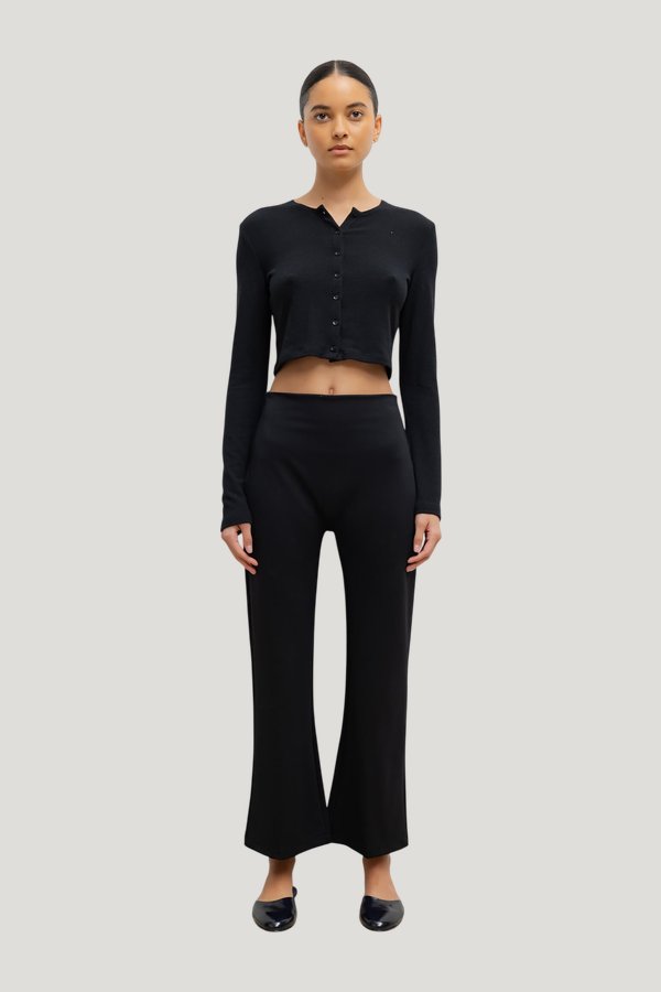 Lauren Crop Cardigan — model front