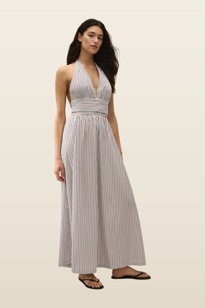 Lido Maxi Dress Venezia Stripe — model back