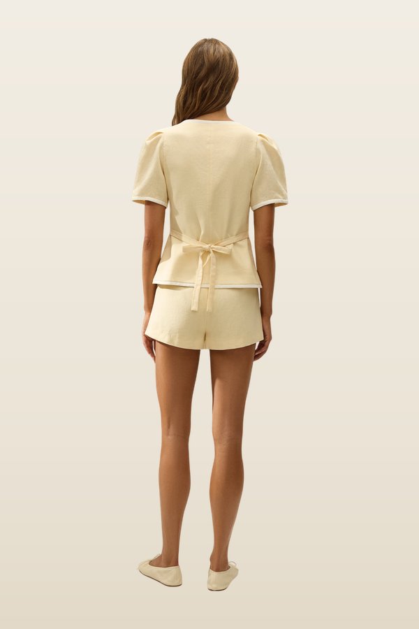 Lila Mini Short Butter — model back