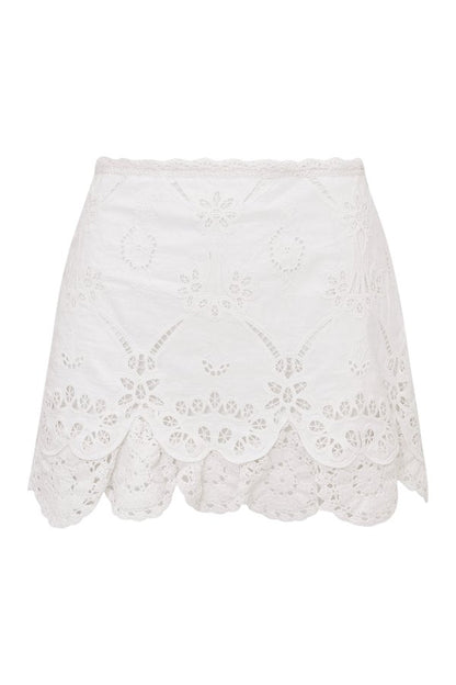 Liriel Eyelet Embroidered Mini Skirt — packshot