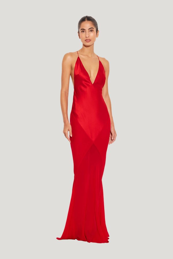 Lotus Slip Dress — model front