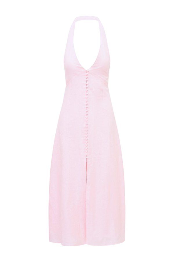 Lovis Linen Halter Maxi Dress - POTPOURRI — packshot