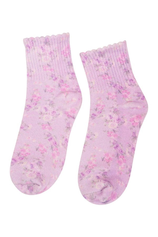 Lowell Fragrance Print Socks - HIBISCUS — packshot