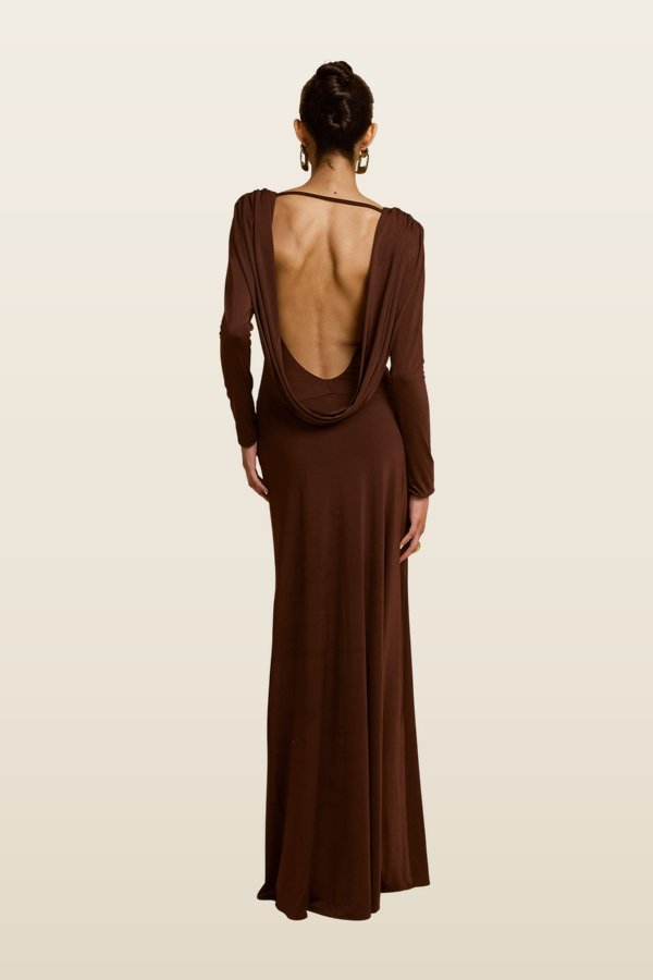 Lucia Dress Cacao — model back